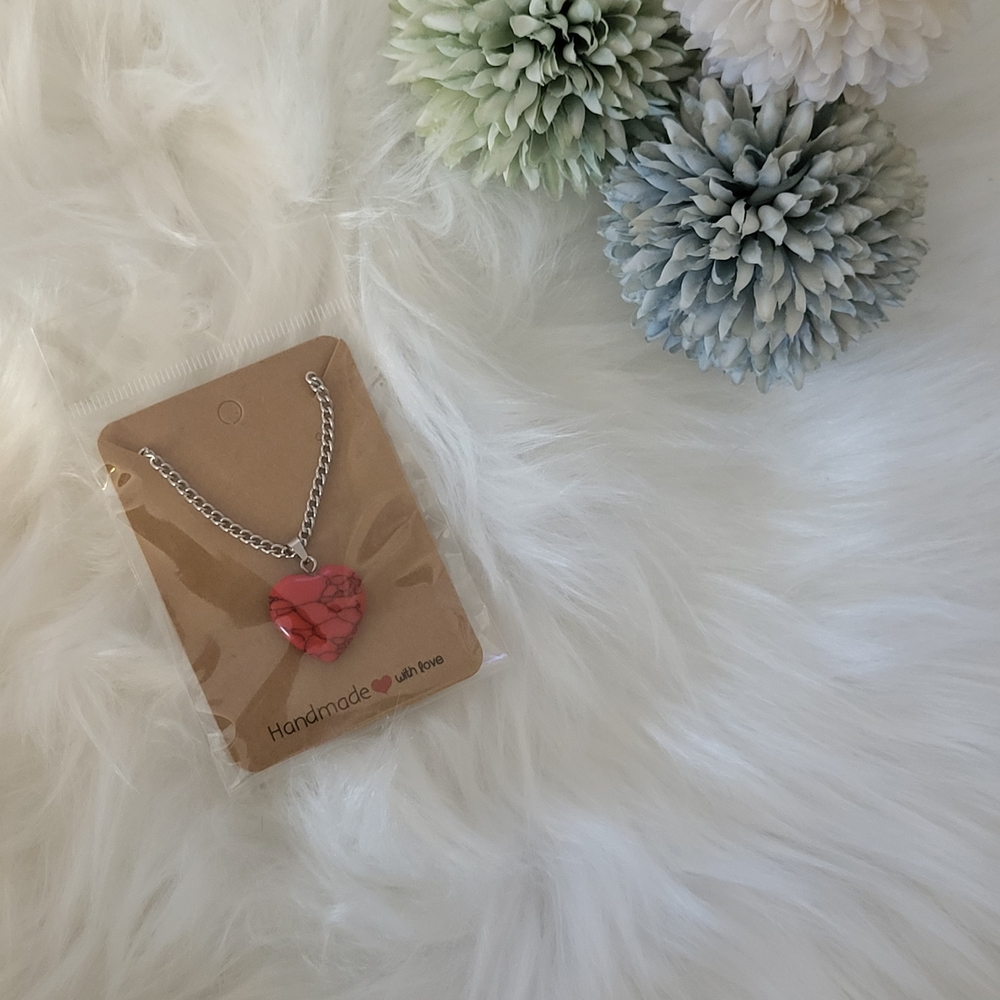 Red Heart Pendant Necklace
